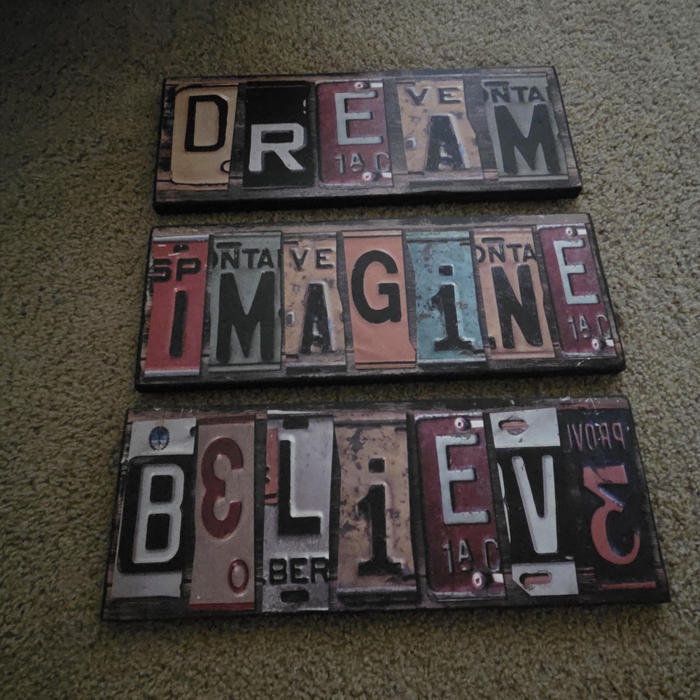 Hobby Lobby Multicolor License Plate Wall Art Set